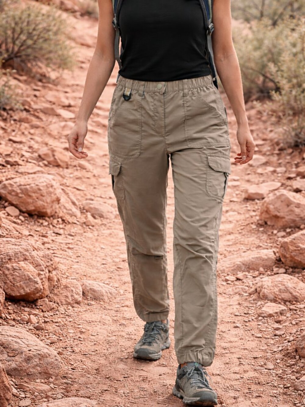 LL Bean Hiking Pants Cargo Zip Ankle Adjustable Utility Women 8P